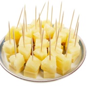 Cheese and Pineapple on Sticks