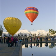 Hot Air Balloon Over Canberra