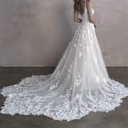 Scalloped Train Wedding Dress