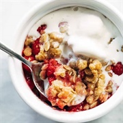 Raspberry Crumble Sundae