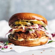 Summer Crisp Lettuce and Fried Chicken Sandwich