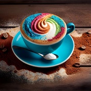 Rainbow Meringue Latte