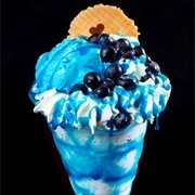 Sundae With Blue Meringue