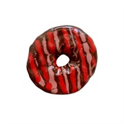 Black and Red Licorice Drizzle Donut