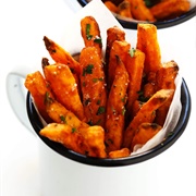 Strawberry Vinaigrette Sweet Potato Wedges