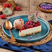 Raspberry Collins Cheesecake