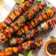 Spicy Tofu Skewers With Lemon Butter