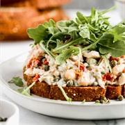 Tuna Salad Open-Faced Sandwich