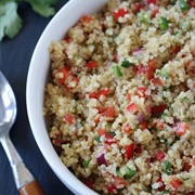 Red Bell Pepper, Cucumber, and Red Onion Quinoa Salad