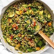 Chickpea and Celery Pesto Rice