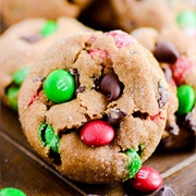 Gingerbread Holiday M&amp;M Cookie