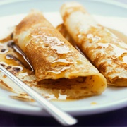 English Pancakes With Maple Syrup