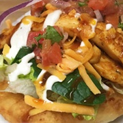 Fried Chicken Frybread Sandwich