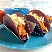 Blue-Shell Spicy Chicken Blueberry Taco