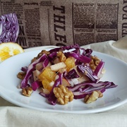 Orange Cabbage and Walnut Salad