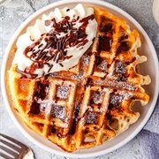 Waffle With Cocoa Chipotle Syrup