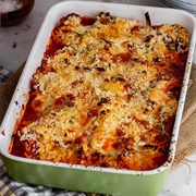 Tomato Sauce and Marble Cheddar Casserole