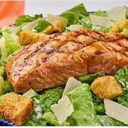 Classic Caesar Salad Grilled Salmon