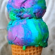 Yellow, Green, and Purple Ice Cream