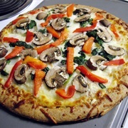 Mushroom Red Pepper Pizza