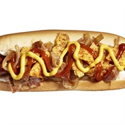 Spicy Bacon and Mustard Cheddarwurst Hot Dog (Hot Diggity Doge)