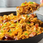 Fusilli Marble Cheddar and Corn Chip Bake