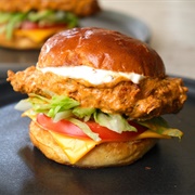 Fried Chicken Sandwich With Peri Peri Sauce