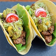 Steak and Guacamole Taco (Guacamole Grande)