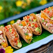 Wonton Tacos With Tuna Ceviche