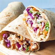 Asian Sesame Salad Naan Wrap