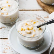 Corn Mint Rice Pudding