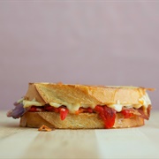 Capocollo and Hungarian Wax Pepper Sandwich