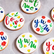 Sugar Cookie With Writing on It