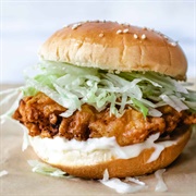 Fried Chicken Patty Sandwich