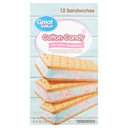 Great Value Cotton Candy Ice Cream Sandwiches