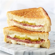 Sliced Salami Grilled Cheese