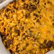 Cheesy Barbecue Beef Biscuit Casserole