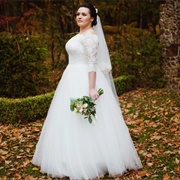 3/4 Sleeves on Wedding Dress