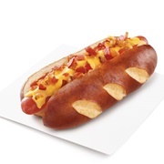 Pretzel-Bun Bacon Hot Dog