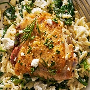 One-Pan Lemon Chicken &amp; Orzo