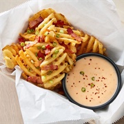 Pumpkin Guacamole Waffle Fries