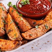 Ketchup Sweet Potato Wedges