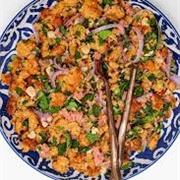 Crispy Rice Salad With Fried Green Beans and Pork Rinds