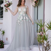 Gray Wedding Dress