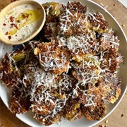 Crispy Smashed Brussels Sprouts With Parmesan