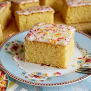 Iced Sponge Traybake