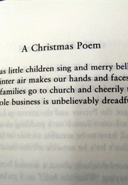 A Christmas Poem (Wendy Cope)