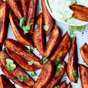 Salsa Criolla Sweet Potato Wedges