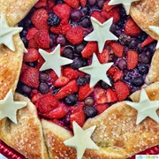 Pie With White Chocolate Stars