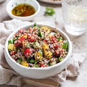 Red Bell Pepper and Red Onion Quinoa Salad